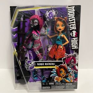 MONSTER HIGH DOLL FIERCE ROCKERS CATTY NOIR AND TORALEI STRIPE NRFB NWT